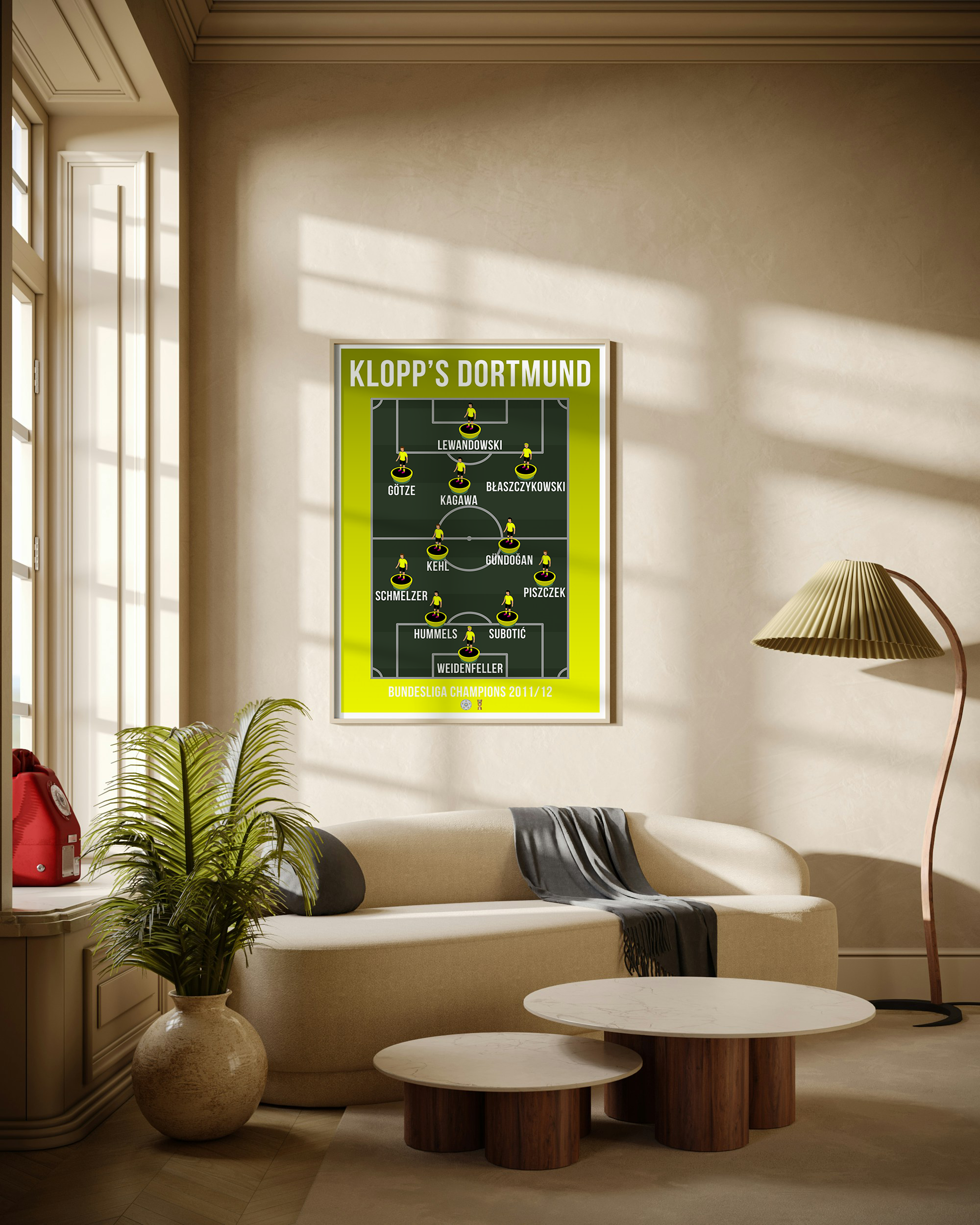 Jurgen Klopp's Dortmund Bundesliga Champions 2011/12 Team Lineup Football Poster