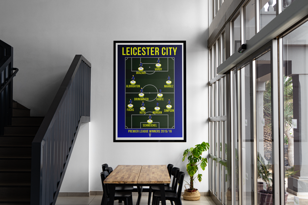 Leicester City Premier League Winners 2015/16 Football Poster
