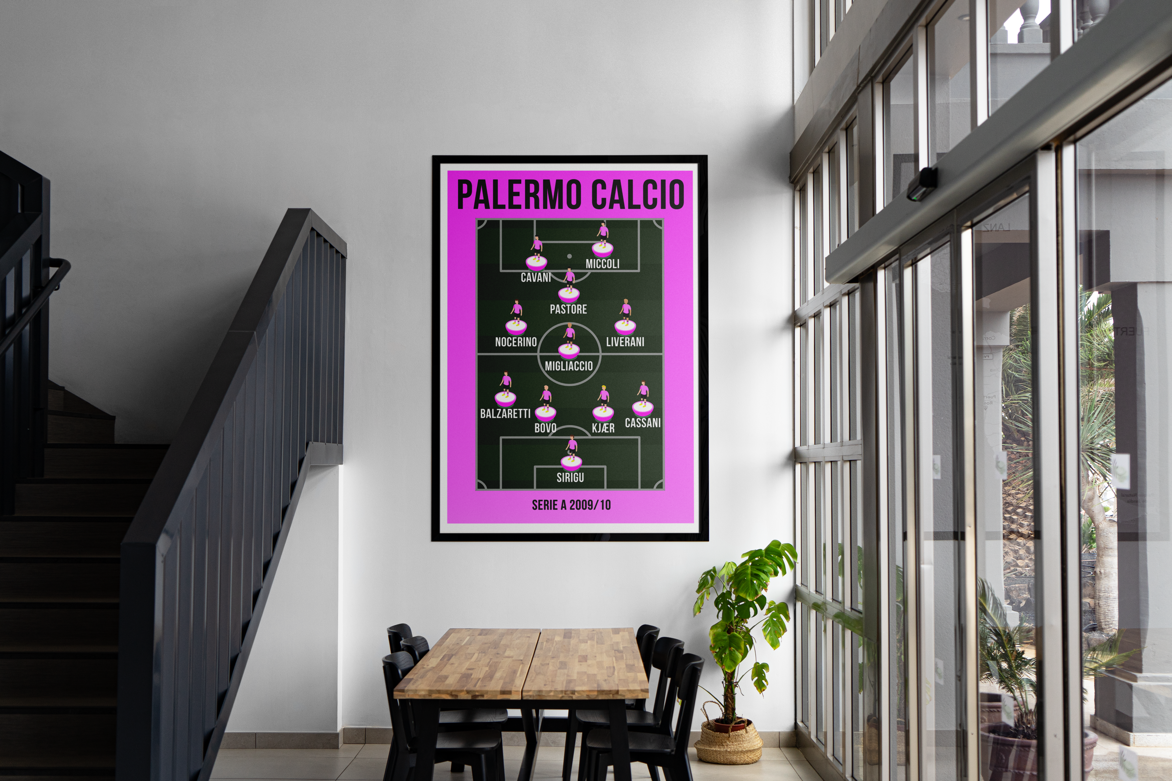 Palermo 2009/10 Team Lineup Football Poster